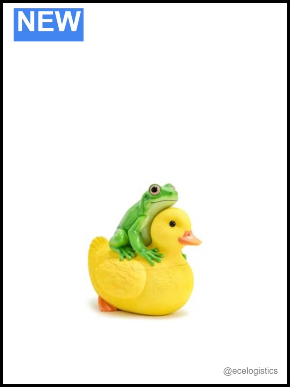 Photopolymer Resin Frog Duck Clutch Purse Gold Hardware Compact